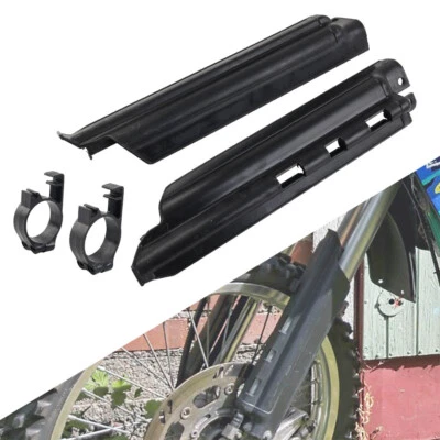 Front Fork Guides Fork Guards Cover For Kawasaki KDX250/KDX200/KLX650 Black - Image 1 of 4