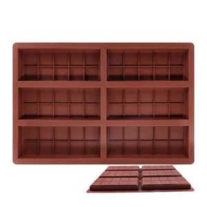 Rectangle Chocolate Silicone Mold Bar Block Ice Silicone Cake Candy Bake Sugar - Picture 1 of 12