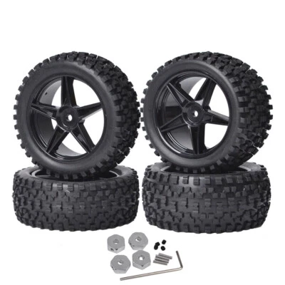 1/10 RC Buggy Wheels Tires w/Wheel Hex for Tamiya Hotshot Boomerang Upgrades - Image 1 of 4