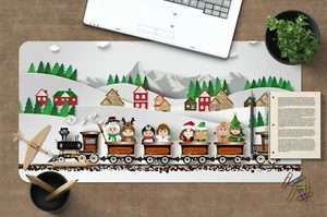 3D House Snowflake G30 Christmas Non-slip Desk Mat Keyboard Pad An - Picture 1 of 6