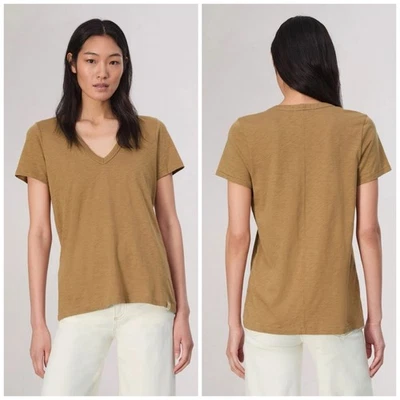 NWT $98 Rag & Bone The Slub Vee Tee In Khaki Size: Small - Image 1 of 4