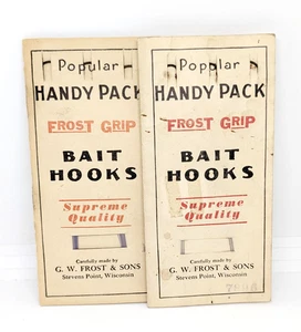 Popular Práctico Paquete Empuñadura Escarcha Hecha por G. W. Frost & Sons Wisconsin Ganchos de Cebo - Imagen 1 de 3