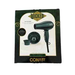 Asciugacapelli Conair WICKED edizione limitata Defy Gravity Green taglia media NUOVO - Foto 1 di 2