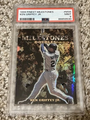 1999 Topps Finest M39 Ken Griffey Jr. Milestones /500 PSA 9 MINT - Image 1 of 2