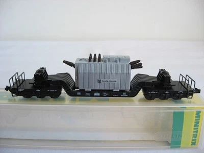 SM155 * Minitrix N 13298 DB Low Loader Wagon Original Packaging - Image 1 of 2