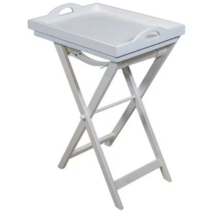 NEW French Country Wooden Tray Table White - Picture 1 of 4