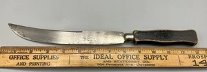Vtg Butcher Carving Knife 8” Steel Blade & Black Wood Handle 13” OAL Makers Mark - Picture 1 of 8
