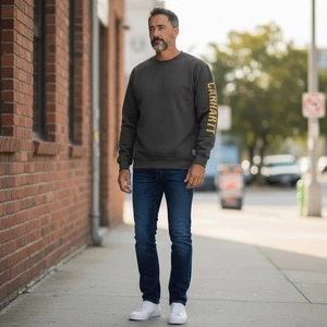 Carhartt Sweatshirt Loose Midweight Crewneck Herren XL Tall Grau - Bild 1 von 7