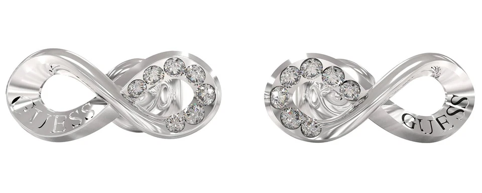 GUESS Endless Dream Damen Ohrringe Ohrstecker Infinity Metall Silber Zirkonia - Bild 1 von 1