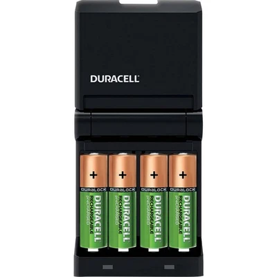 Chargeur de piles rondes NiMH avec accus Duracell CEF14 - Photo 1/2