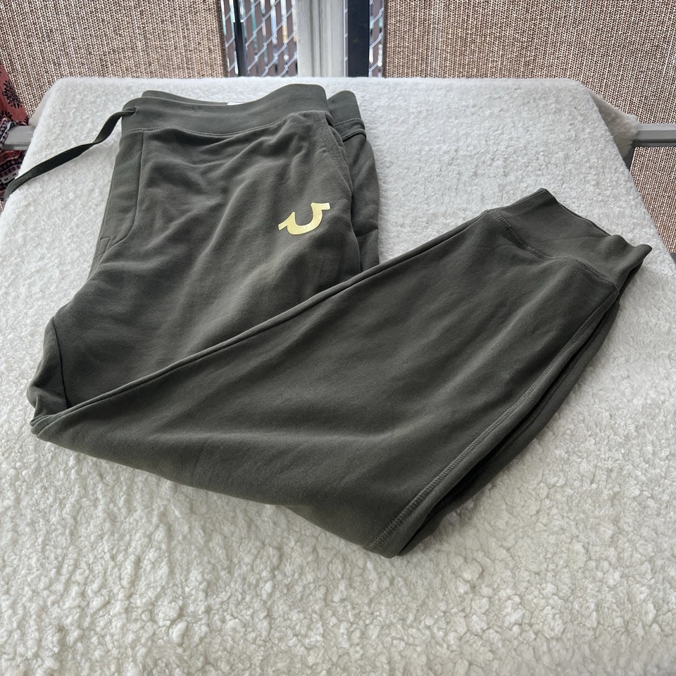 Pantalones deportivos True Religion para hombre 3XLClassic Logo elástico verde 32” entrepierna Foto 1 de 4