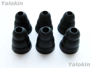 6 Eartips for Skullcandy Push Active Sesh EVO Dime 2 -Large Black Triple Flange - Picture 1 of 9