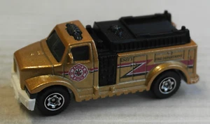 Matchbox Highway Rescue Fire Truck goldmetallic/schwarz Feuerwehr MBX Mattel LKW - Picture 1 of 4