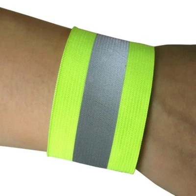 Pack of 6 Reflective Arm Bands Hi Vis Wrist Strap Ankle Belt Night Running - Image 1 of 4