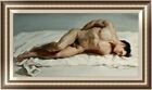 Hand painted Original Oil Painting art young male nude on Canvas 24"x40"