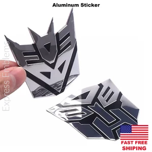 Aluminum Transformers Autobots Sticker | Optimus Prime Or Decepticon Decals - Picture 1 of 5