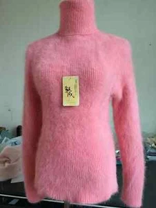 genuine mink cashmere sweater women pullovers knitted free shipping D159 - Picture 1 of 14