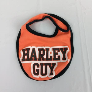 Harley Davidson Harley Guy Baby Lätzchen Orange Kleinkind Größe NS 100% Baumwolle  - Bild 1 von 6