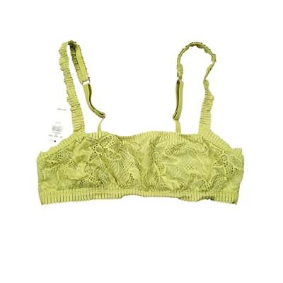Bralette bandeau de encaje coral Aerie amarillo talla XS malla elástica sin forro Foto 1 de 4