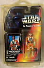 Luke Skywalker X-Wing Pilot Star Wars POTF2 Figure 1995 Orange Card Long Saber