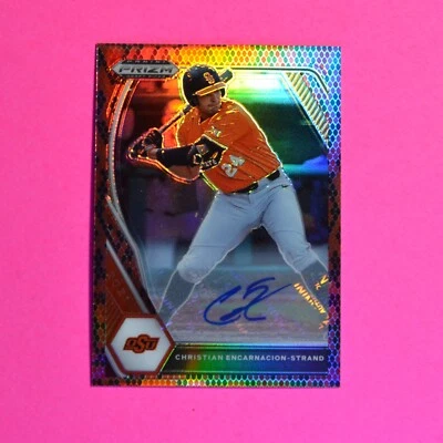 2021 Panini Prizm Christian Encarnacion Strand -  Snake Skin #/15 Auto Rc rookie - Image 1 of 2