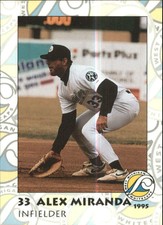 1995 West Michigan Whitecaps Team Issue #33 Alex Miranda - NM-MT