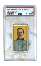 Hunky Shaw (Providence) 1909 T206 Sweet Caporal 350/30 PSA 3 Baseball Card