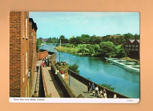 River Dee from Walls, CHESTER Vintage Postcard United Kingdom UK Cheshire - Picture 1 of 2