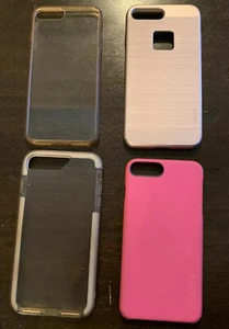 LOT OF 4 DIFFERENT APPLE IPHONE 7 CASES, INCLUDING PINK AND CLEAR - Picture 1 of 2