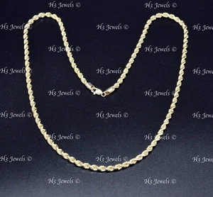 Real 18k Yellow Gold Rope chain necklace 15.60 grams 22 inch 3.3 mm #13248 CO - Picture 1 of 7