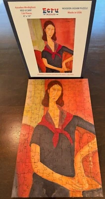 Rompecabezas Artefacto Crudo, Amedeo Modigliani, Bufanda Roja, 6"x10" 126 Piezas Foto 1 de 2
