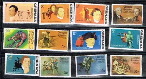12 Assorted Mint Postage  sTamps from Granada (11-019) Cover