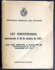 Uruguay / Ley Constitucional sancionada el 26 de octubre de 1951 que sera