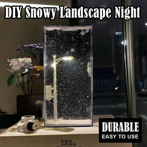 Snow Scene Night Light Handmade DIY LED Lamp Simulation Night Light Snowy Street - Picture 1 of 10