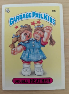 Garbage Pail Kids Topps 1985 UK Series 1 ~ 49a Double Heather - Image 1 of 2