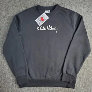 Keith Haring Sweatshirt Herren Gr. Large schwarz X Primark Kunst Graffiti Computer neu mit Etikett - Bild 1 von 19