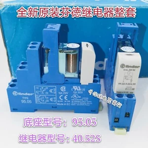 FINDER 40.52.9.024.0000  24VDC Power Relay W/ 95.05+99.02.9.024.99 Socket x1PC - Picture 1 of 5
