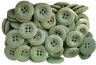 Large 32mm 50L Light Sage Green Chunky 4 Hole Coat Polished Quality Buttons Z127
