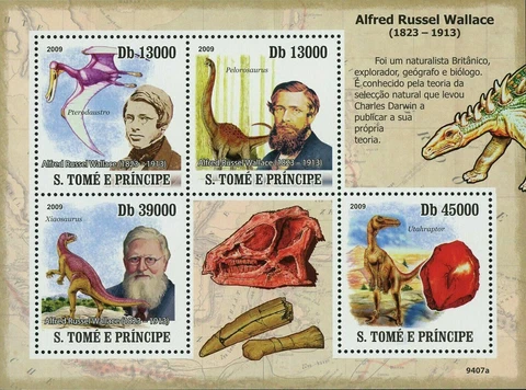 Dinosaurs Stamp Alfred Russel Wallace Pterodaustro Xiaosaurus S/S MNH #4130-4133 Cover