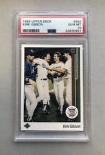 1989 UPPER DECK KIRK GIBSON #662 MVP 🔝🔝Ⓜ️L🅱️🔝🔝