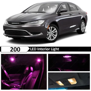 11x Pink Interior LED Lights Package Kit for 2015-2016 Chrysler 200 - Picture 1 of 7