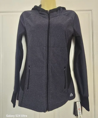 NEW Women's SZ/S Hoodie Gray Full Zip RBX Outdoor Athletic Thumbholes NWT $88 - Image 1 of 4