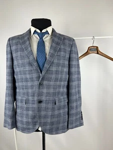 Great Brooks Brothers 1818 Men's Blue Plaid Half-Lined Blazer Jacket Size UK 42R - Picture 1 of 19