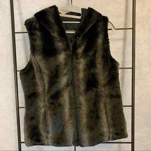 Kristen Blake Faux Fur Reversible Vest Women's Small - Picture 1 of 9