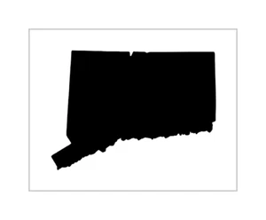 Plantilla Connecticut EE. UU. Contorno Silueta 8"" x 10"" Hoja Reutilizable S1310 - Imagen 1 de 2