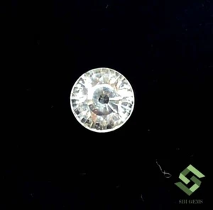Certified Natural White Sapphire Round Cut 5.25 mm 0.84 CTS Lustrous Loose Gems - Picture 1 of 6