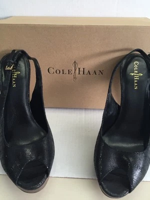 Zapatos para mujer Cole Haan Mariela negros tacones con plataforma talla 10,5 nuevos Foto 1 de 4