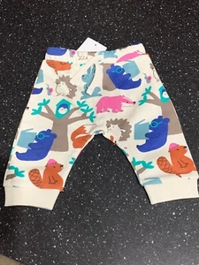 M&S Joggers Woodland Animals 0-3m 3-6m 6-9m 9-12m 12-18m 18-24m Cream Mix BNWT - Picture 1 of 1