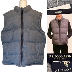 U.S. Polo Assn. Men’s Zip Up Puffer Winter Vest with Pockets Size XXL NWT - Picture 1 of 11
