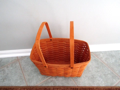 LONGARBER LARGE OPEN PICNIC BASKET 2001 DBL. HANDLE 16L-10W-11T Cover